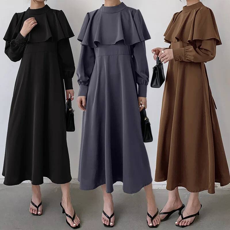 Women's Long Dress Korean and  - Korean Style A Line Shirt Dress review and price