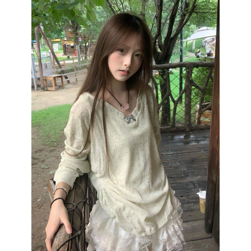 Korean Style Sweet V-neck Bow  - Blouses review and price