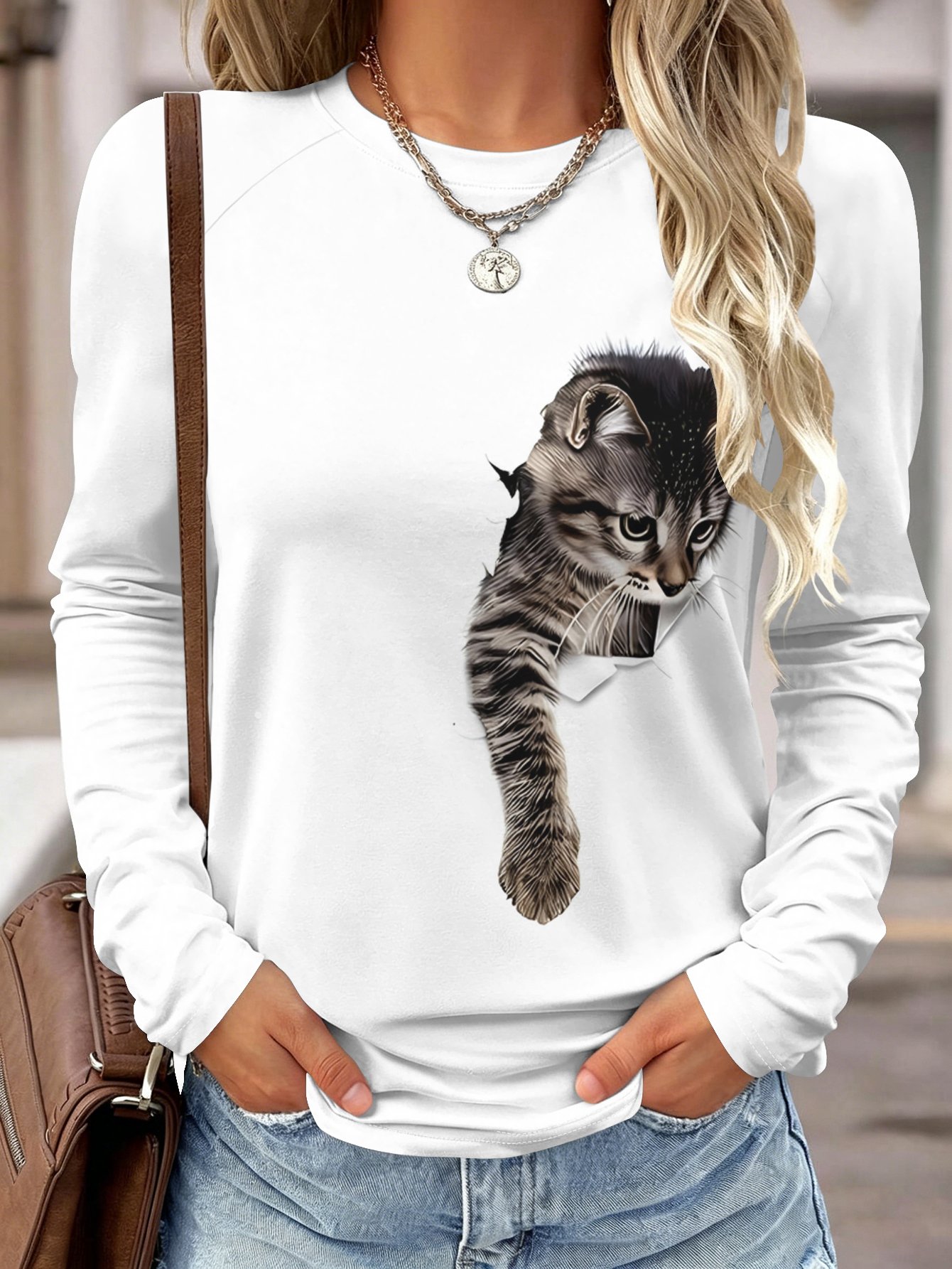 Women Long Sleeve Shirt Pocket - Blouses review and price