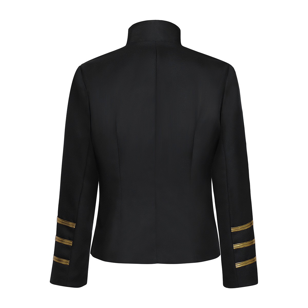 Stand Collar Double Breasted T - Tops review and price
