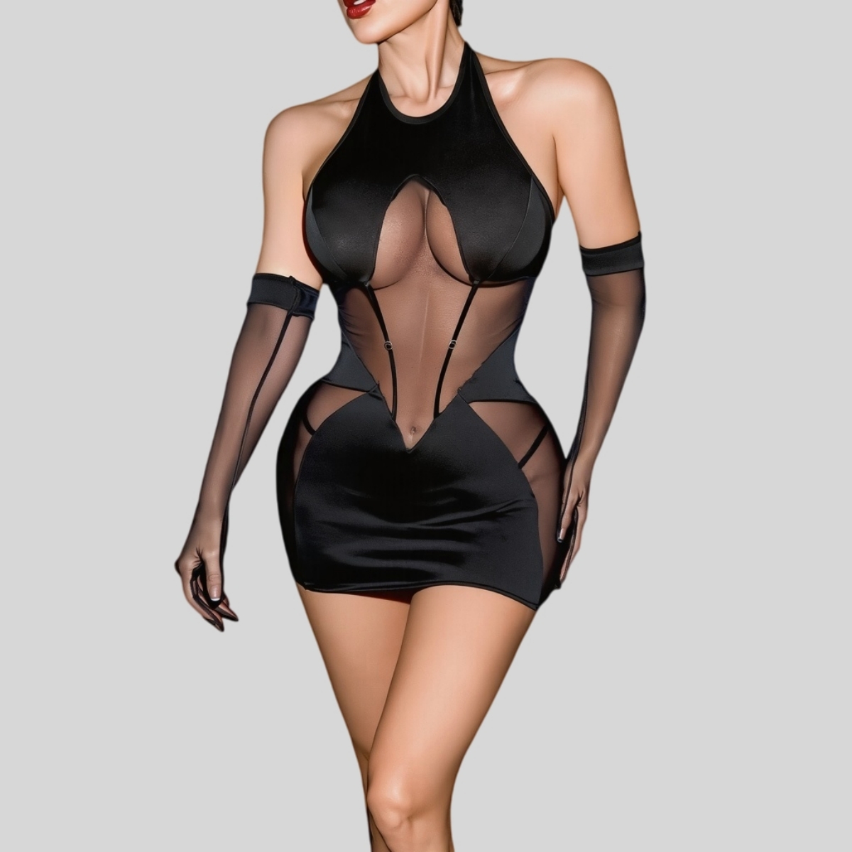 Women Sexy Patchwork Dresses I - Sexy Mesh Sheer Bodycon Dress review and price