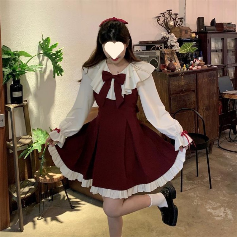 2025 New Korean Sweet Cute Dre - Korean Style A Line Shirt Dress review and price
