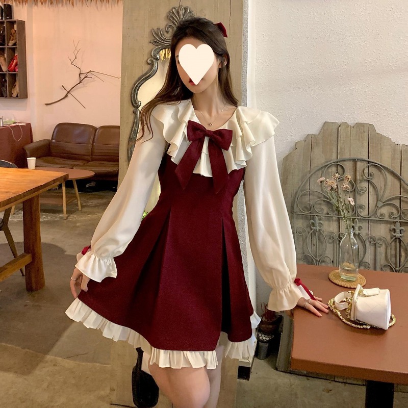 2025 New Korean Sweet Cute Dre - Korean Style A Line Shirt Dress review and price