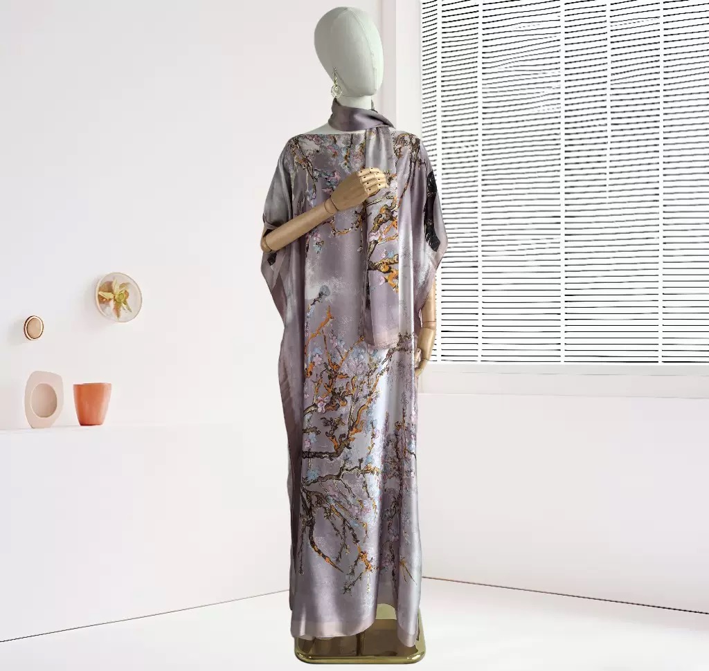 Causal Three Printed Silky Kaf - Boho Summer Beach Maxi Dress review and price