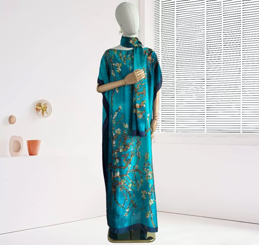 Causal Three Printed Silky Kaf - Boho Summer Beach Maxi Dress review and price