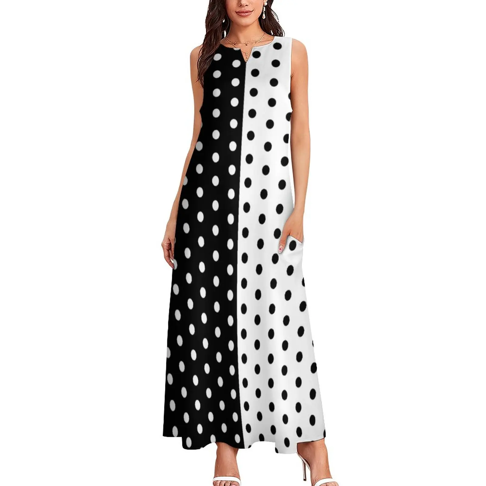 Retro Two Tone Dress Spring Bl - Boho Summer Beach Maxi Dress review and price